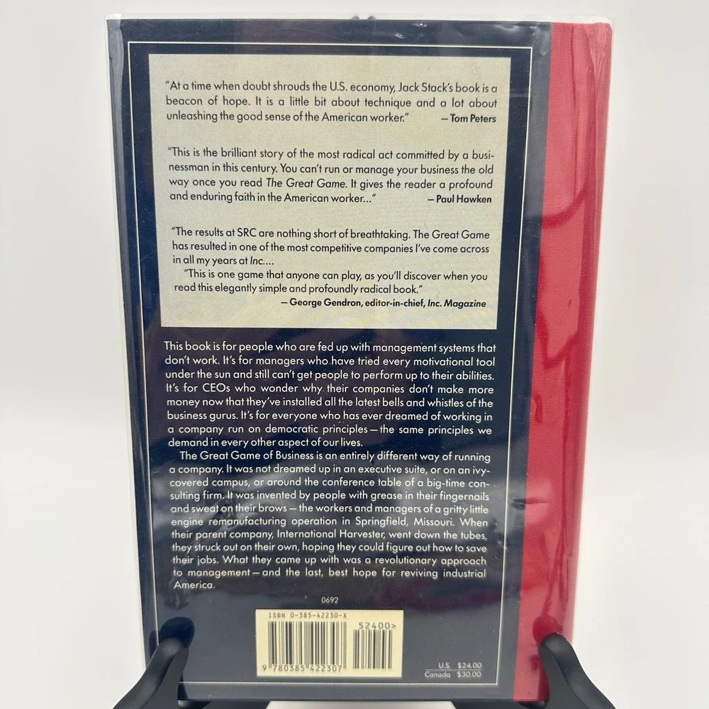The Great Game of Business Jack Stack 1st Edition Hardcover Book 1992 Doubleday